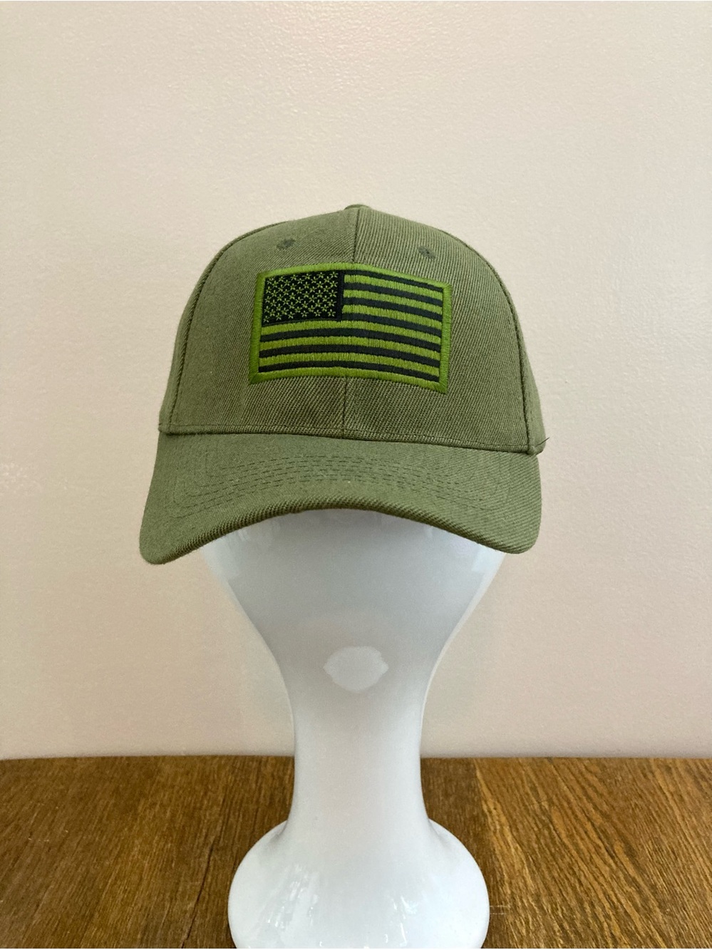 Tactical Subdued American Flag SnapBack Ball Cap Army Green OSFM